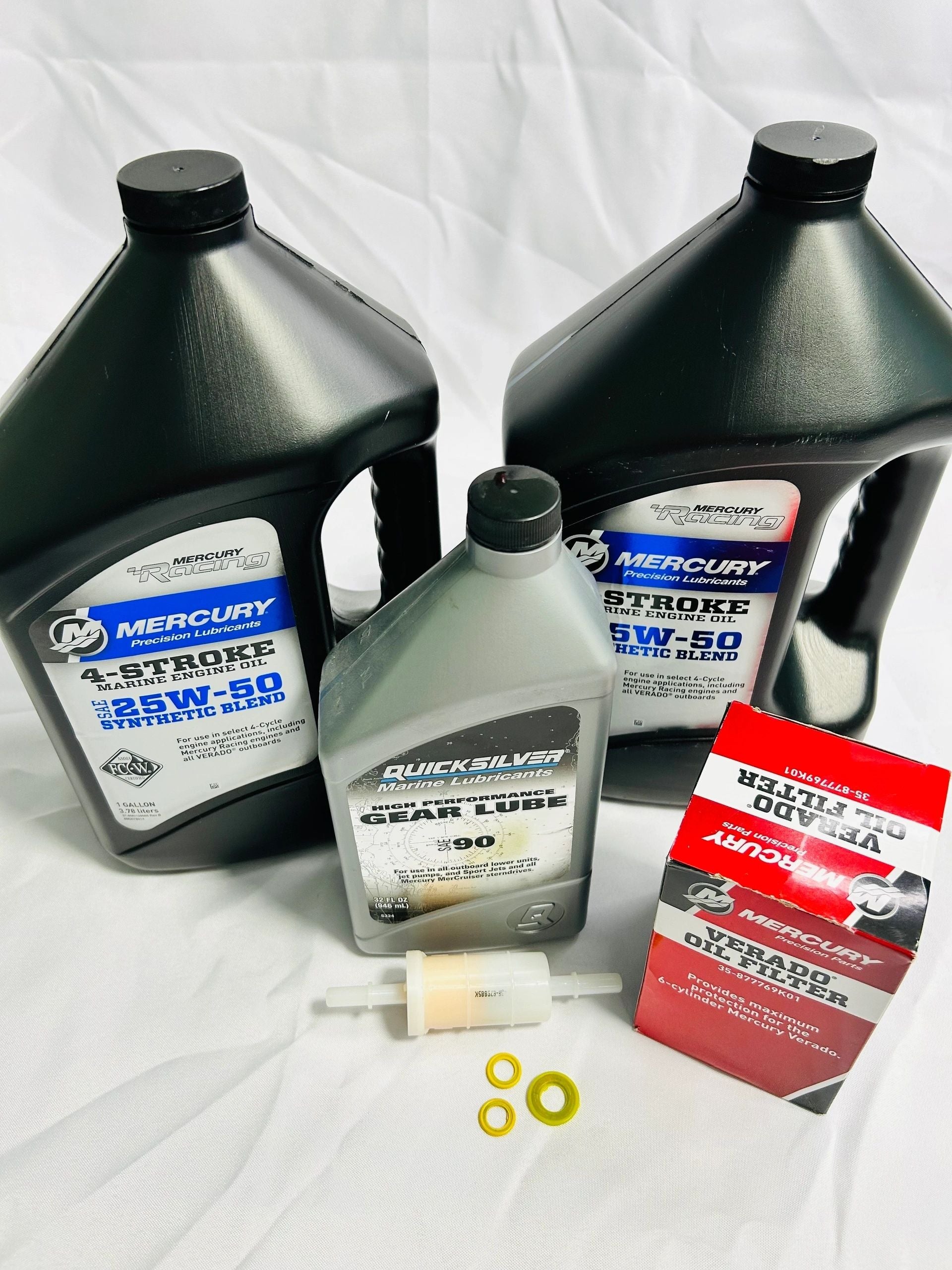 100 HOUR SERVICE KIT 200-300HP L6 VERADO 8M0097858 WITH 25-50W OIL ...