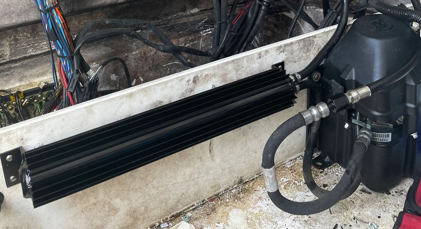 Mercury Verado steering pump hydraulic oil cooler